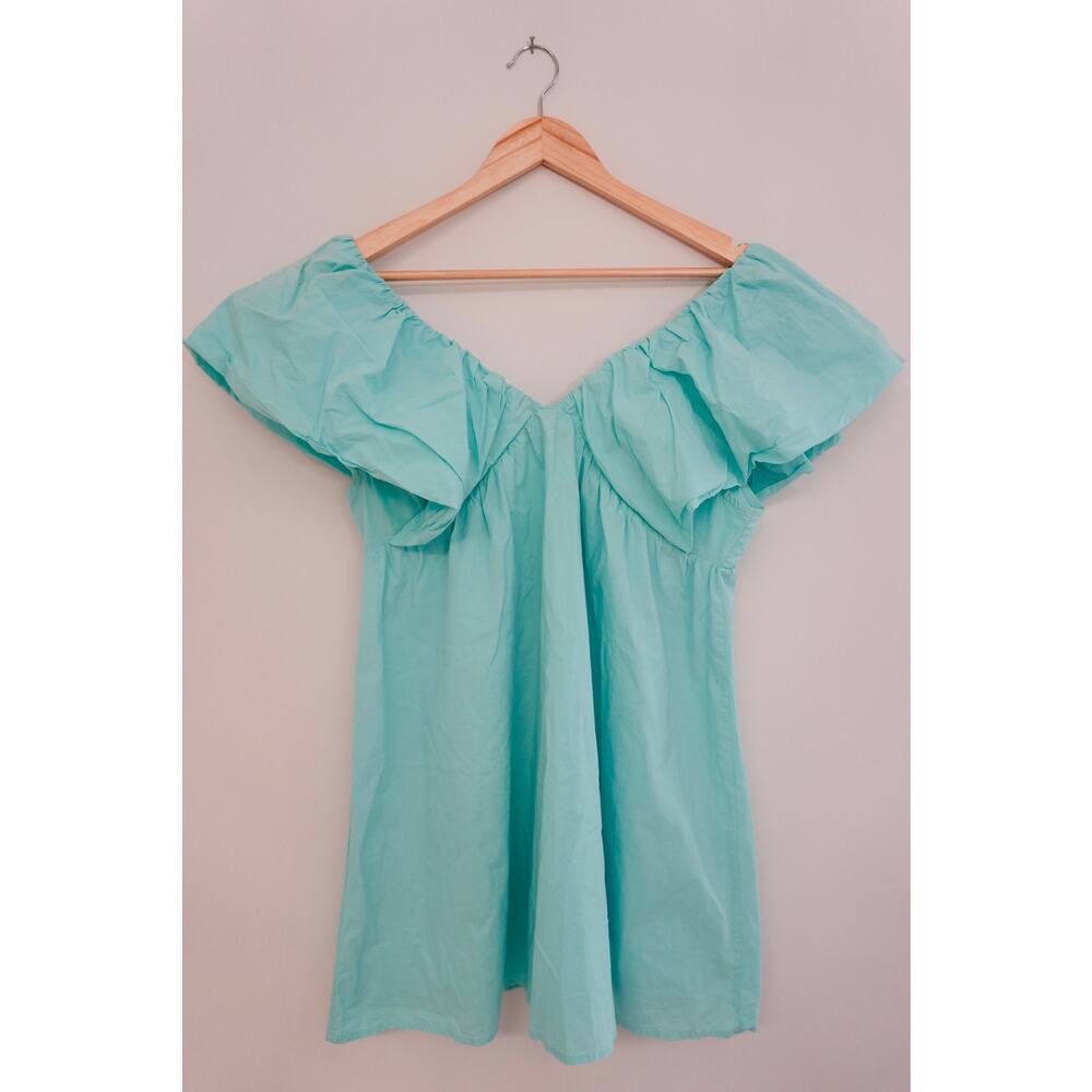 Day +‎ Moon V-Neck Aqua Top-Dress Size Medium
